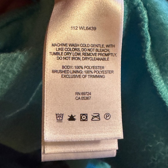 Columbia XL Lightweight Fleece Turquoise Zippered Jacket - Picture 8 of 10